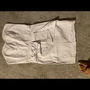 White strapless dress with ruffles